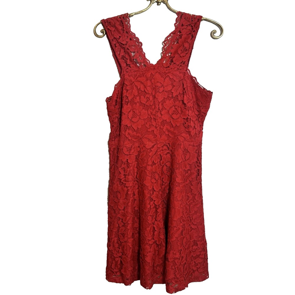 Sandro Paris Handi Blue Lace Eyelet‎ Ruffle Sheath Dress Size 3 Large Cocktail